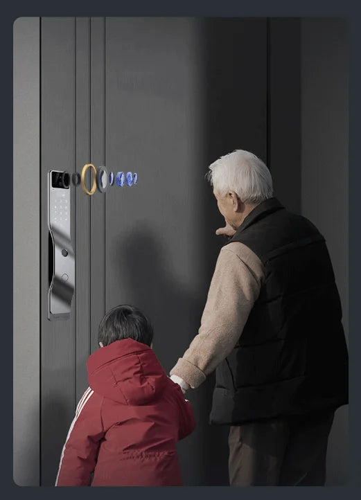 Tuya App Smart Lock Household Anti-theft Door Fingerprint Lock With Camera Password Lock Large Door Lock