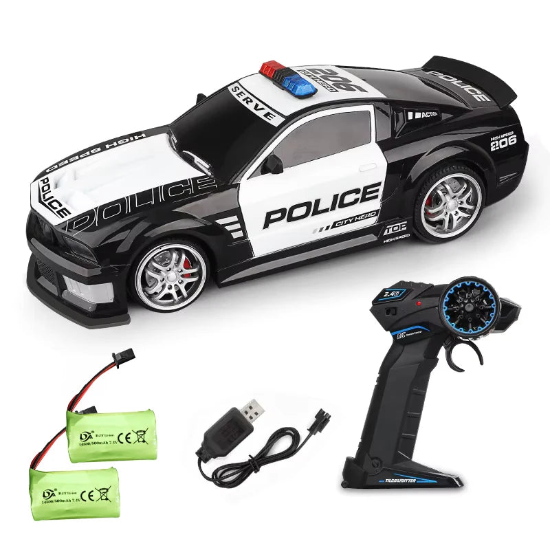 1: 12 Rc Car 2.4G Remote Control Police Cars Models Toy High Speed Radio Controled Machine Off-Road Drift Toys for Boys Kid Gift