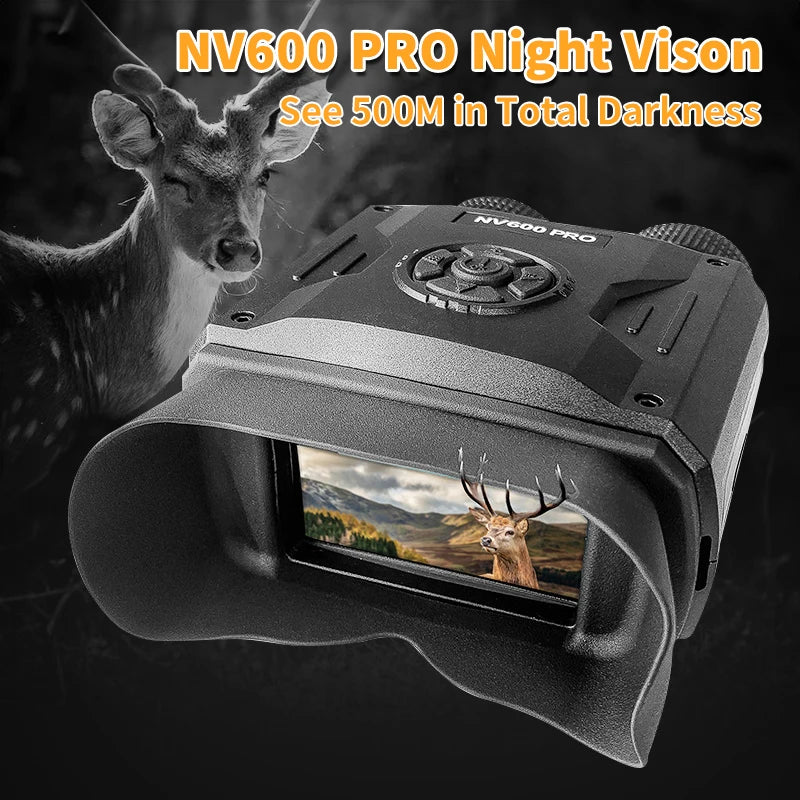 5K Night Vision Binoculars HD Full Dark 500M With Screen Digital Zoom Infrared Goggles Observing Animals Camping Hunting