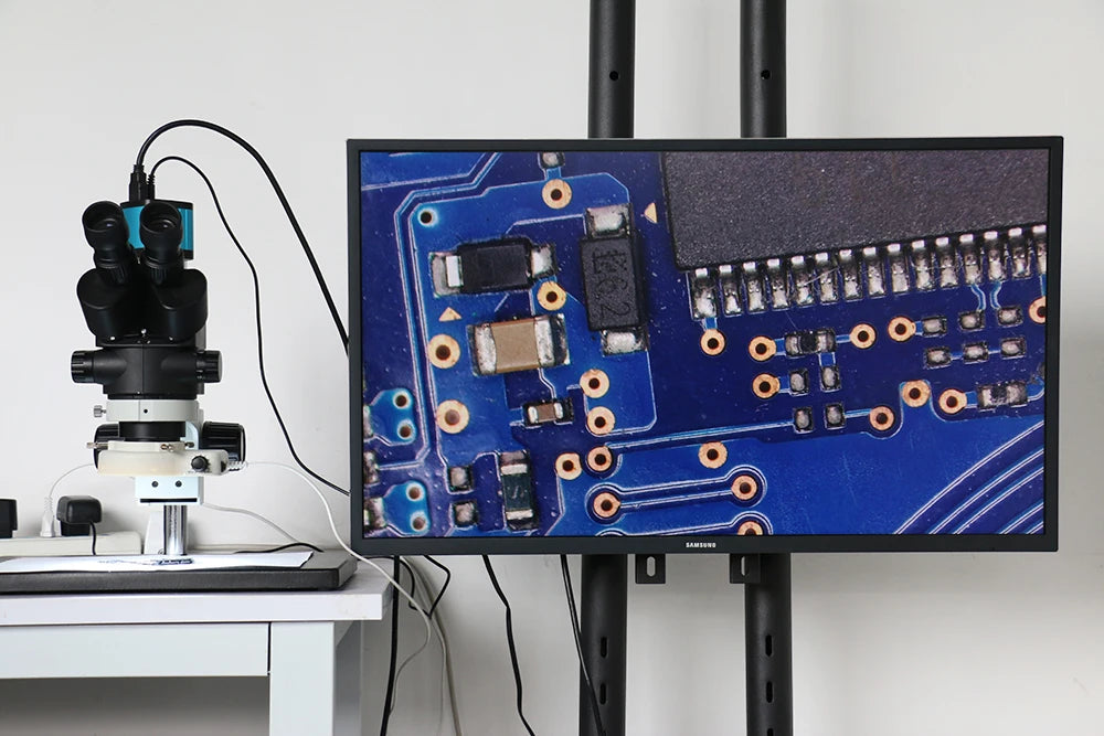 48MP 2K 4K HDMI USB Electronic Industrial Video Microscope C mount Camera For PCB Soldering Jewelry Trinocular Stereo Microscope