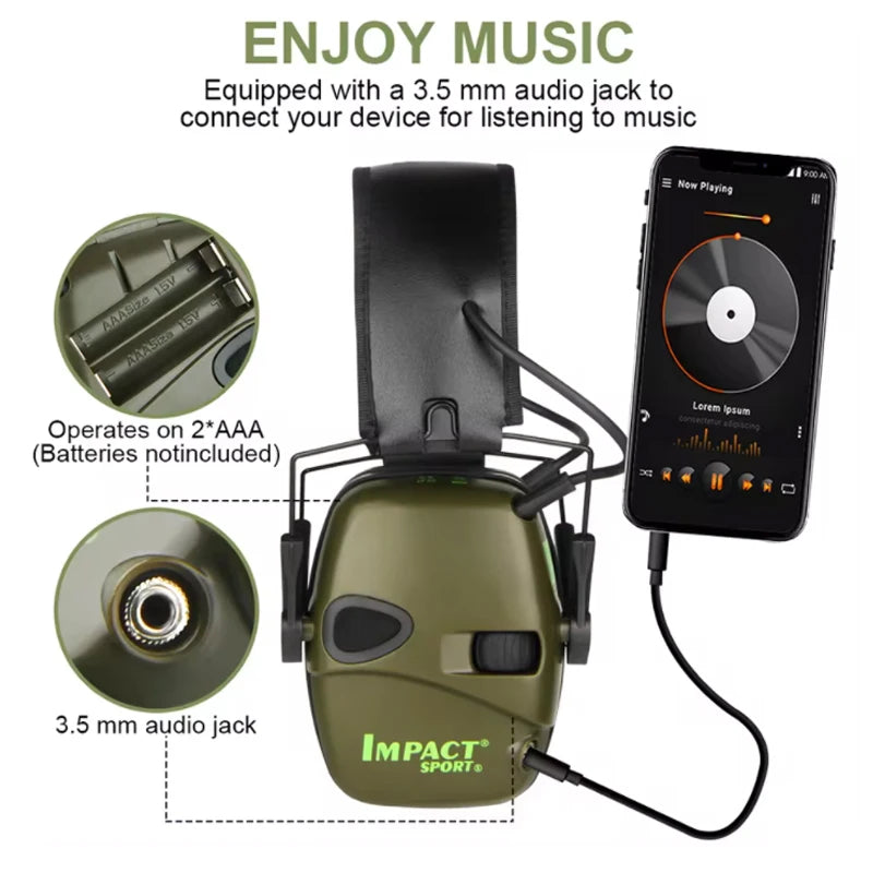 Impact amplifying hearing Hunting ears Original tactical electronic Shooting earmuffs Outdoor sports noise-cancelling headphones