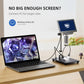 TOMLOV USB Digital Microscope 7 Inch Large Color LCD Screen Inspection DM201 SE 12MP 1-1200X Continuous Amplification Magnifier