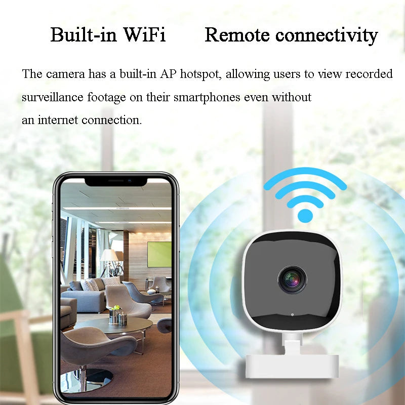 2025 4K Mini Security Camera Full Color Night Vision WiFi Monitor IP65 Waterproof Motion Detect Surveillance With 2 Way Audio