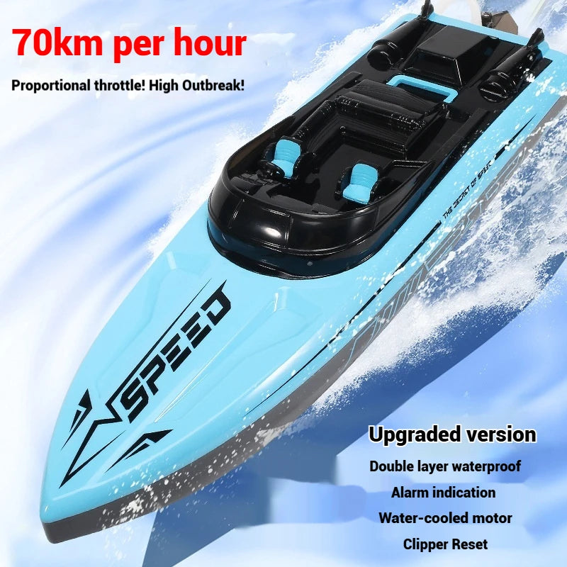 Hot Selling Ultra Large High-Speed Brushless Remote Control Boat Rc Speedboat With Built-In Water-Cooled Lighting Summer New Toy