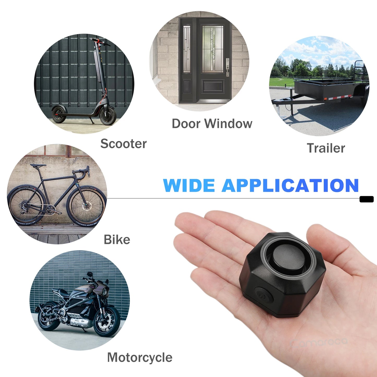 Camaroca New Wireless Bike Burglar Alarm USB Charged Electric Motorcycles Scooter Bicycle Security Protection Vibration Alarm
