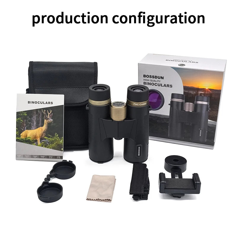 12x42 HD Professional Binoculars with ED Lens BAK4 Prism Waterproof Metal Body for Birdwatching Hunting Camping Travel Outdoor