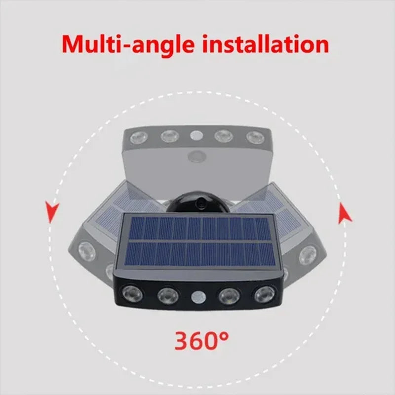 Powerful 4 LED Solar Security Lights Outdoor Decor Sensor Motion 3 Modes Street Waterproof Lamp Wall Night Work Light for Garden