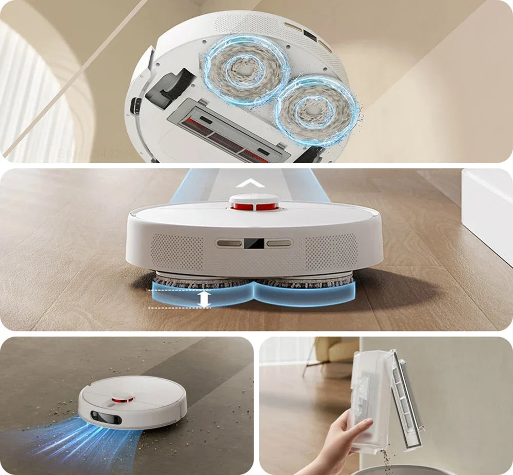 2025 Xiaomi Self Robot Vacuum Cleaners Mop 2 Smart Home Sweeping High Speed Rotary Scrubbing 5000PA Cyclone Suction LDS Laser