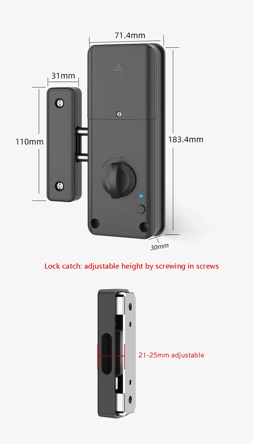 Xiaomi Smart Electric Motor Lock With Tuya App Keyless Entry Door Lock Concealed Invisible Installation IC Card Lock Wooden Door