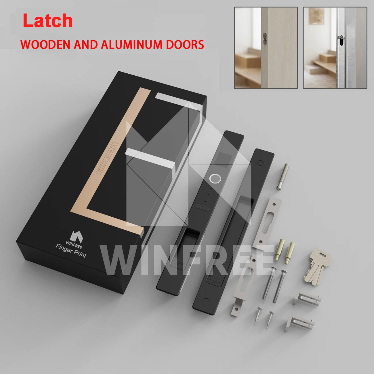Sliding Door Smart Lock Biometric Fingerprint Lock Tuya Smart Home Bluetooth Remote Control