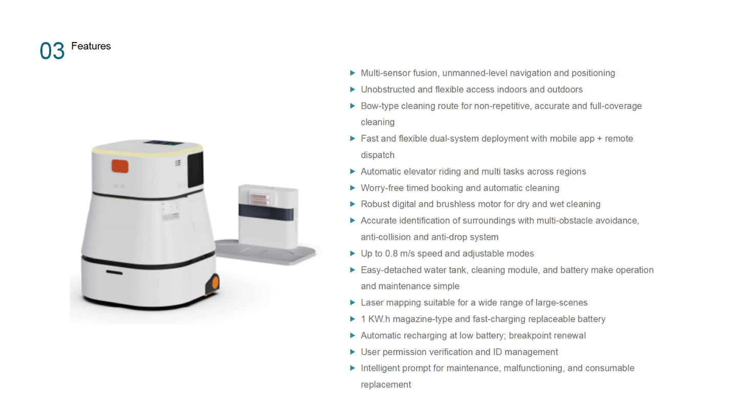 2024 Intelligent Robotic Floor Sweeper Vacuum Cleaner Washer Industrial Cleaning Robot Vacuum Cleaner Commercial