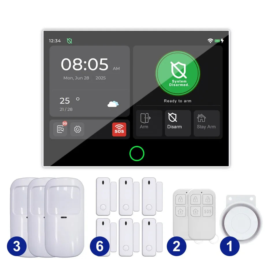 G74 Smart Home Alarma Para Hogar Tuya Alarme Smart Security Protection Casa Inteligente Alexa Home Security System