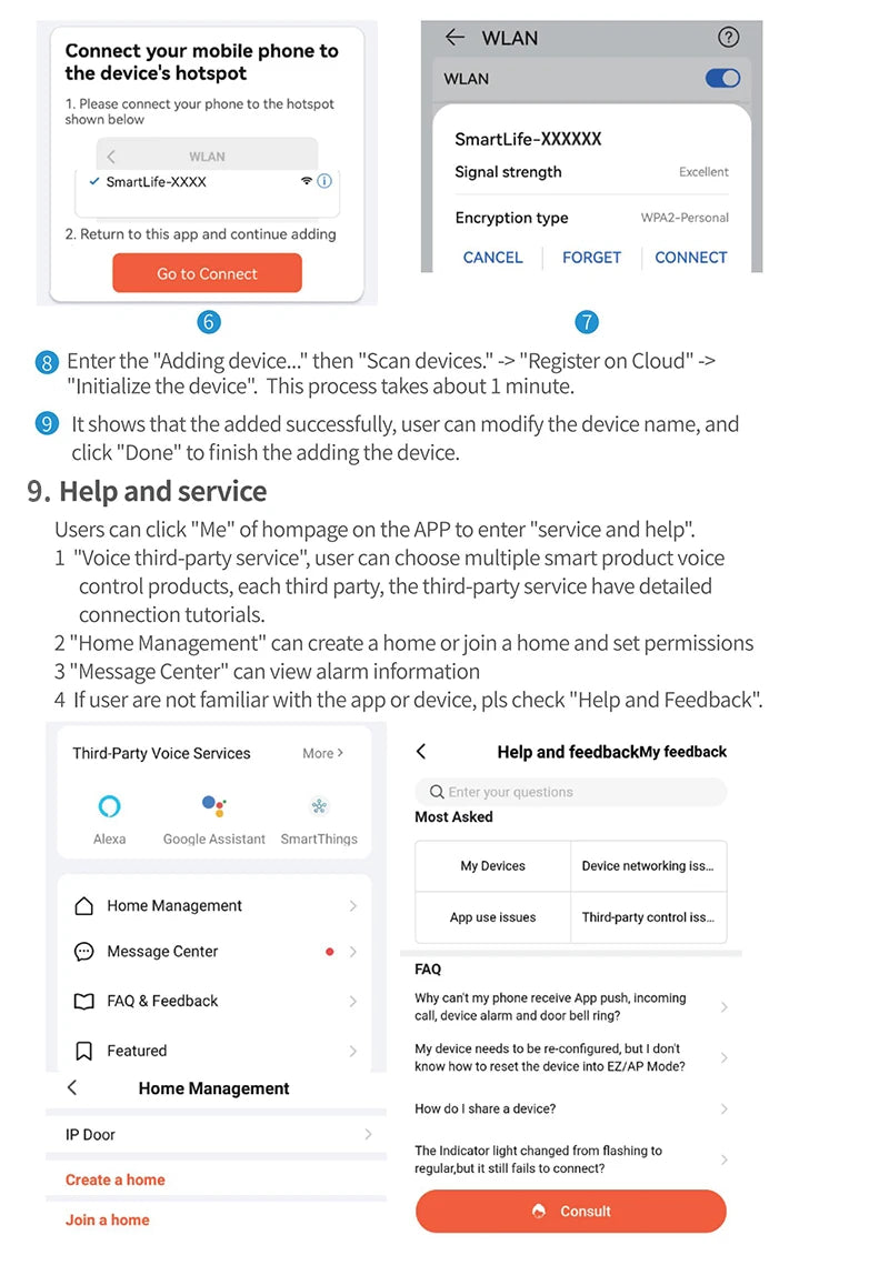 7 Inch Tuya Video Doorbell WiFi Outdoor Door Bell Waterproof IP65 Intercom Smart Home  Door Phone Camera