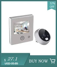 2.8 Inch Video Doorbell Peephole Camera Door Eye Surveillance Camera Monitor 90 Degree Doorbell Motion Detecting Eye Digital LCD