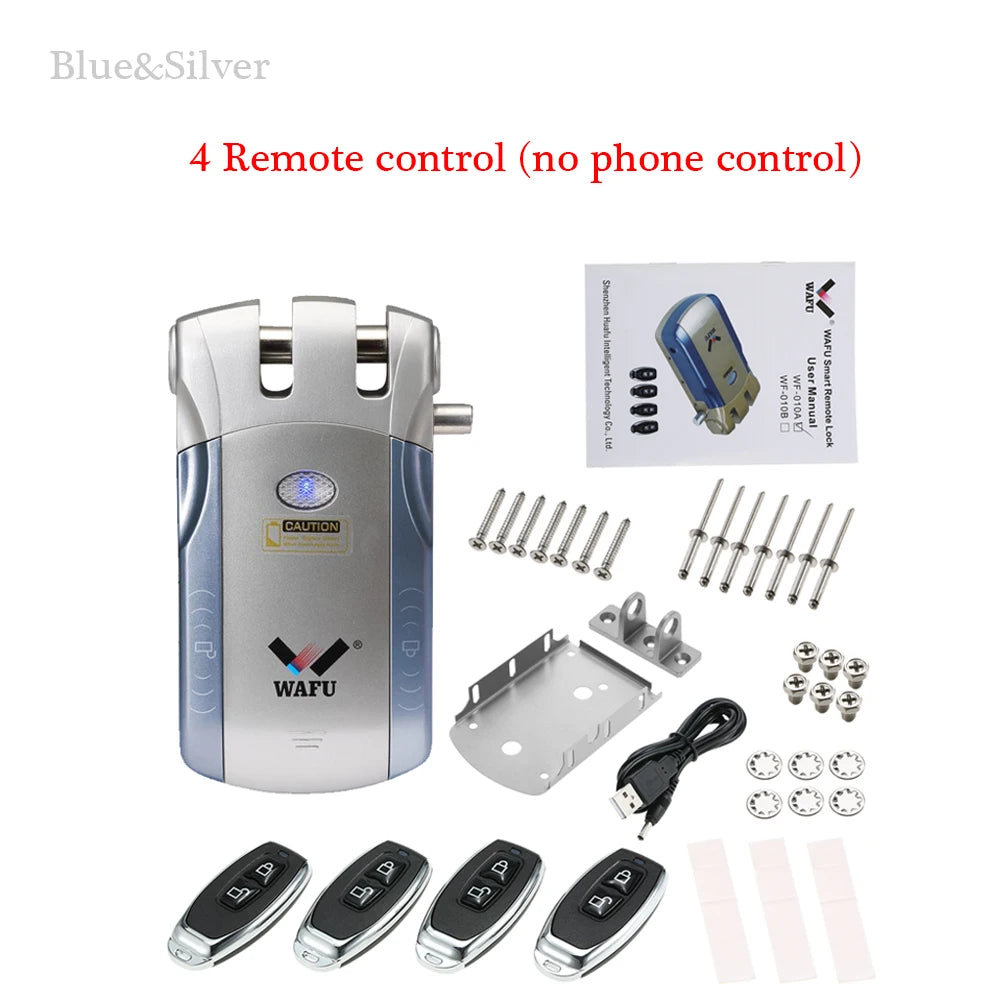 Wafu 010 Smart Door Lock Wireless Smart Lock Remote Control Bluetooth Intelligent Invisible Deadbolt Lock App/Touch Unlock/Lock