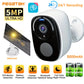 5MP Solar Security Camera 2.4G/5G WiFi Wireless Outdoor Color Night Vision Battery Powered Support PIR, Waterproof Two-Way Alexa