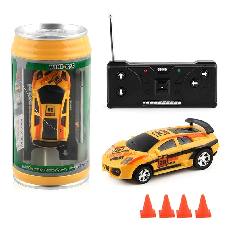 2023 Remote Control Car 20KM/H Coke Can Mini RC Car Radio Remote Control Micro Racing Car 4WD Cars RC Models Toys for Kids Gifts
