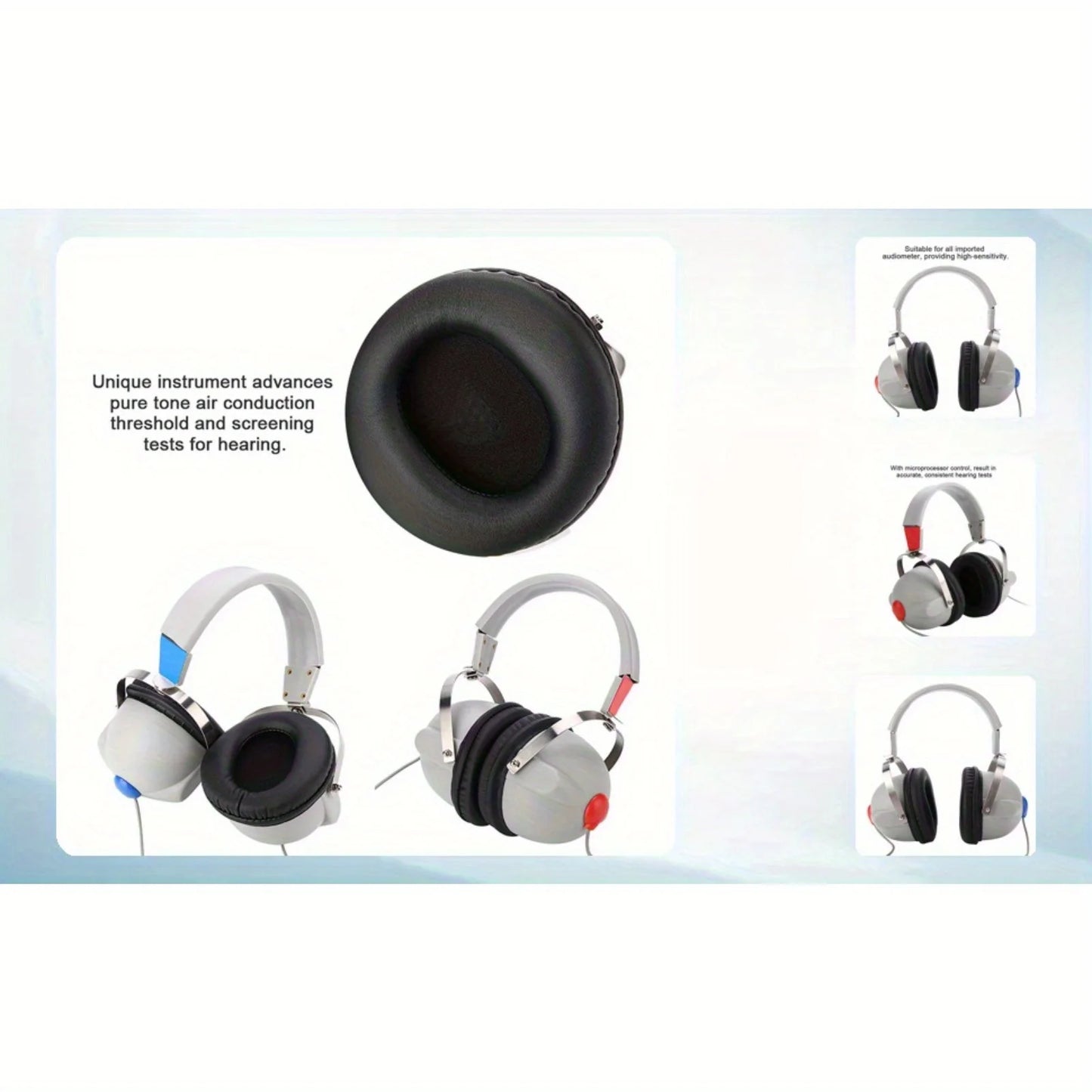 Audiometer Headphone, Audiometer Headphone Audiometric Hearing Screening Headphone Air Conduction Audiometer for Hearing Test