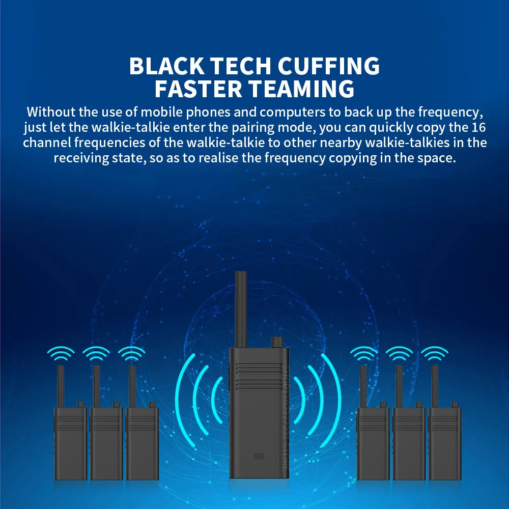 Xiaomi Mijia Walkie Talkie Lite Smart Civil 5 Km Intercom Outdoor Handheld Mini Radio Talkie Walkie Smart Work With Mi home app