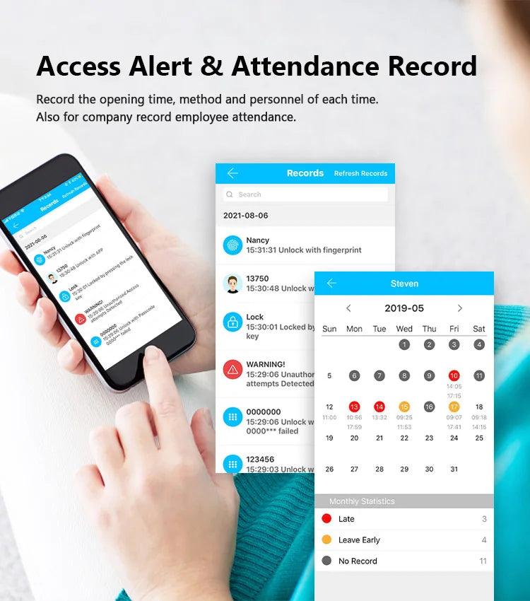 Easy Replacement Cylinder Smart Lock APP TTlock Bluetooth Fingerprint Password NFC Unlock Auto Lock/ Unlock With Battery Z-18