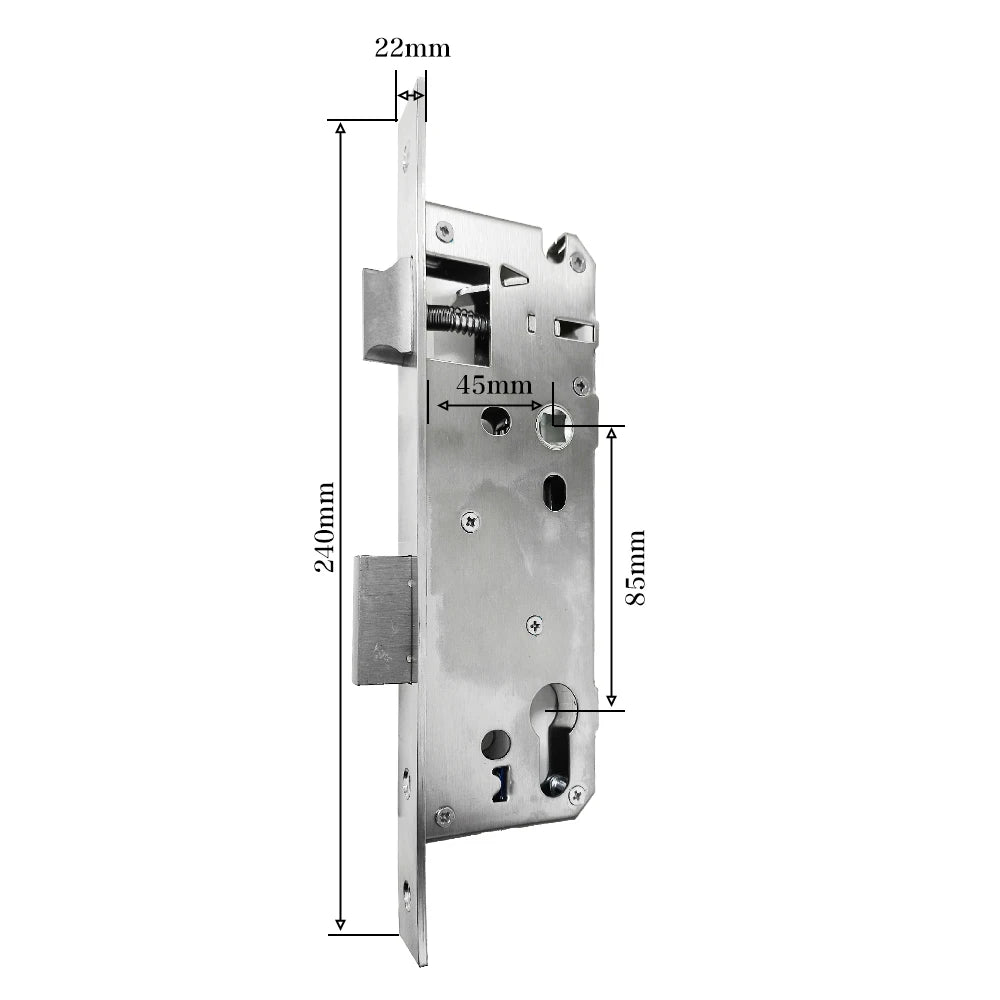 Smart fingerprint lock body special mortise smart lock 5050 125mm-240mm 2585-7085mm 5572 6072 300*6085 lock body