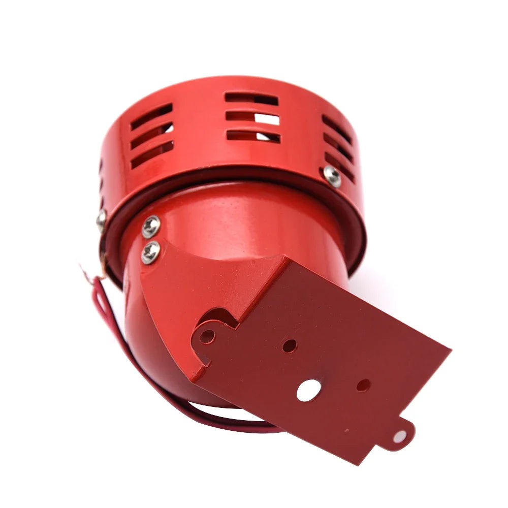Red Air Raid Siren Horn Alarm 110dB Driven Air Raid Siren Horn Alarm Loud Air Horn for Car Boat Truck Motorcycle Speaker 12 Volt