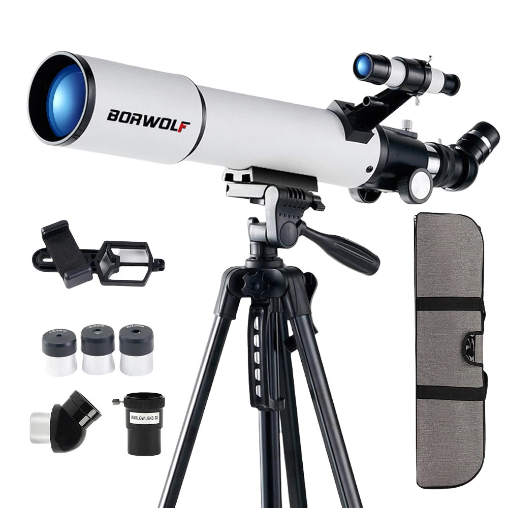BORWOLF 70500 Professional Astronomical Telescope 375X Monocular  70MM  Large-Aperture  for Stargazing Bird Watching Moon