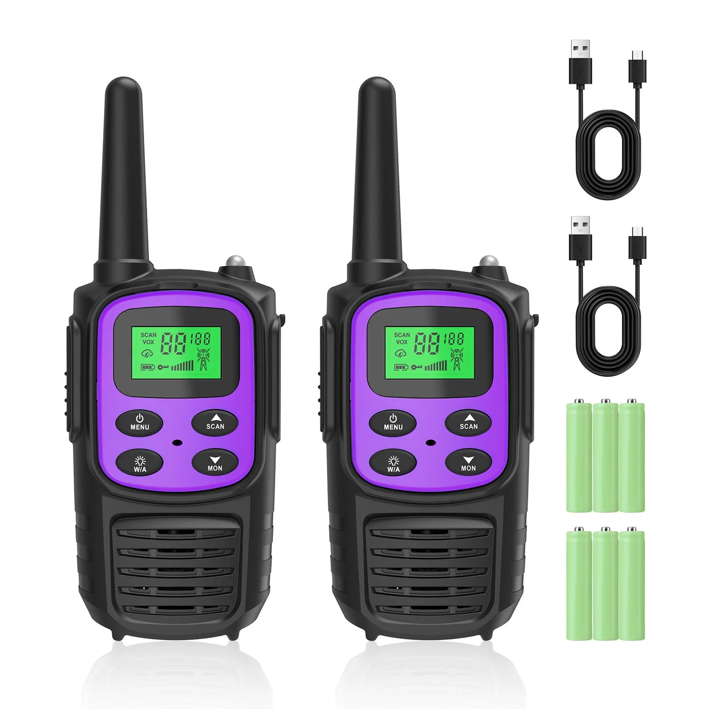 2PCS Mini Walkie Talkie Portable Two-Way Radio UHF Transceiver Set Walkie-talkies Radio Walkie Talkies for Children and Adults