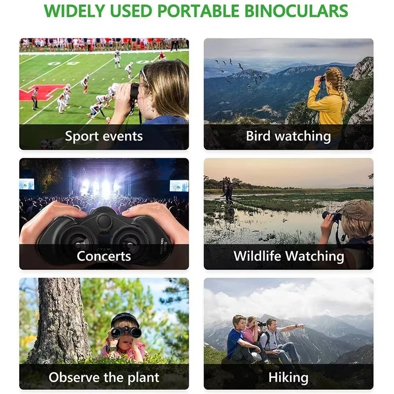 Professional Binoculars 20X50 Powerful Telescope Low Light BAK4-Prism Waterproof  Long Range Military Hunting Camping Equipment