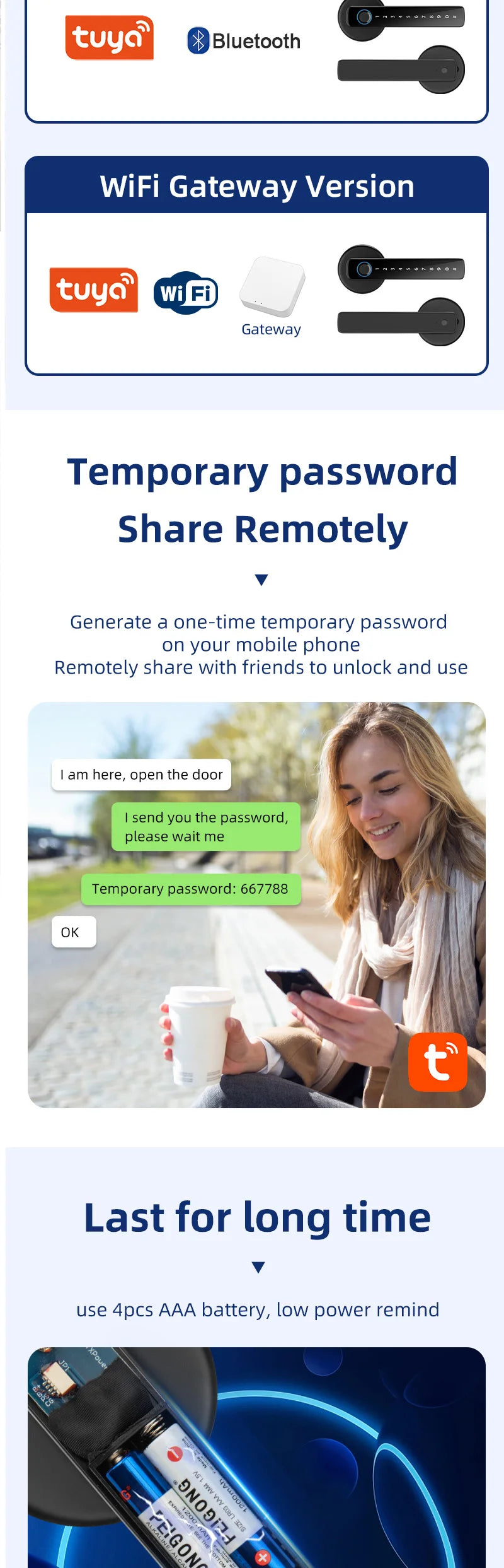 XSDTS Smart Door Lock Handle With Fingerprint Key card Digital Door Lock Keypad Key Entry electronic lock Do Brasil Sem taxas