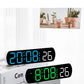 Voice Activated Multifunction Digital Alarm Clock LED Timer Clock 12/24H Temperature Date Display Desktop Alarm Clock Night Mode