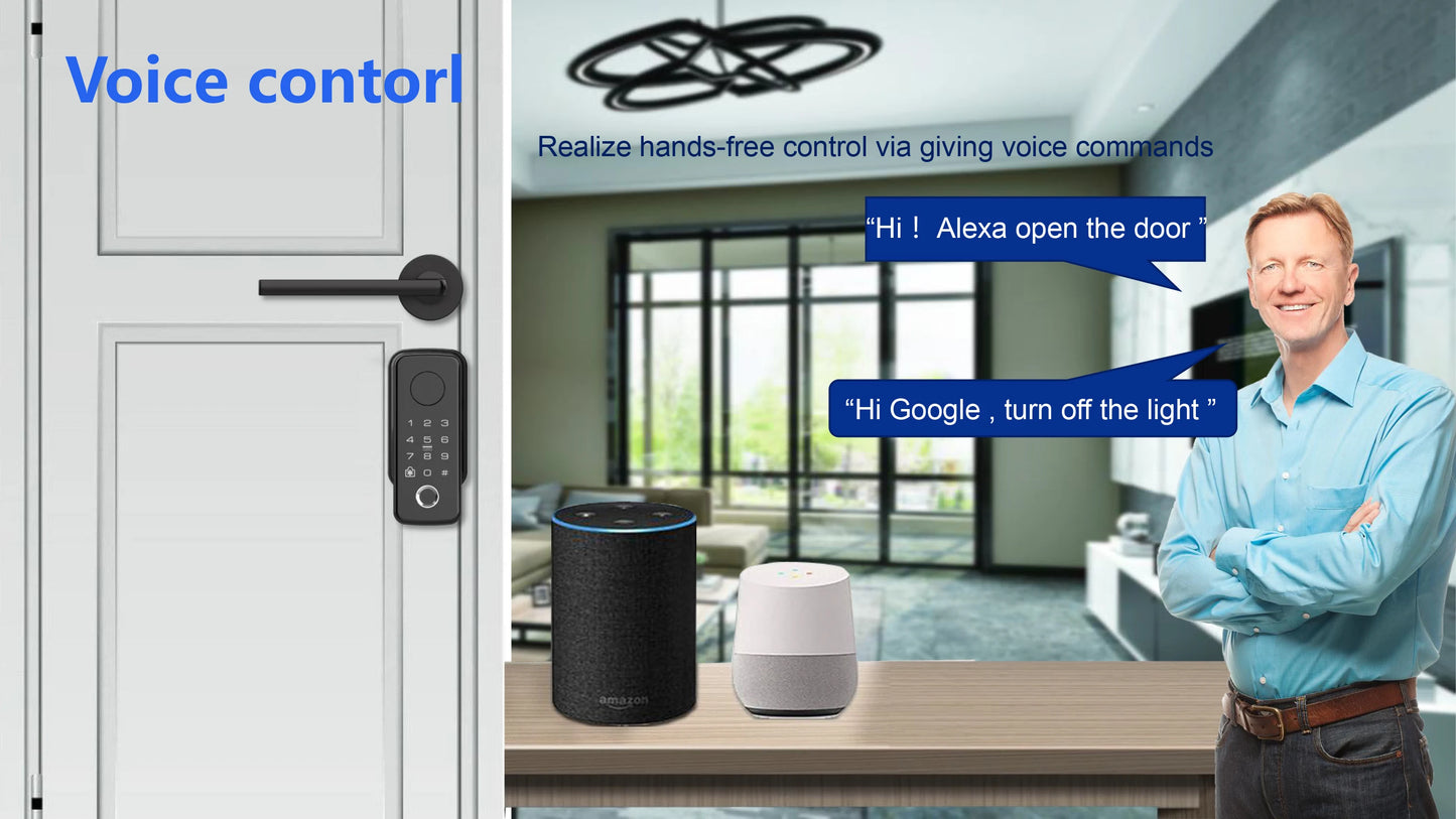 Easy Replacement Cylinder Smart Lock APP TTlock Bluetooth Fingerprint Password NFC Unlock Auto Lock/ Unlock With Battery Z-18