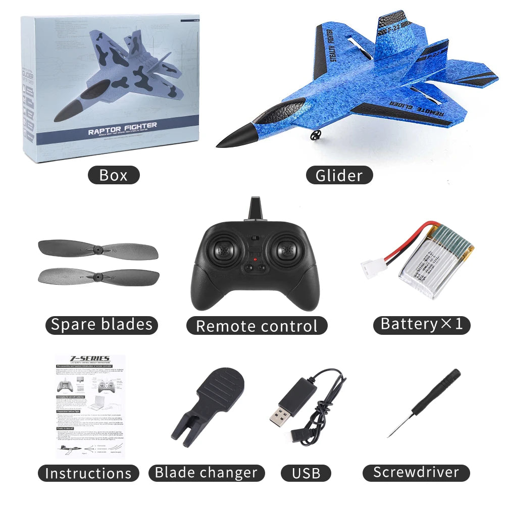F22 RC Plane 2.4G 2CH EPP Foam Remote Control Fighter Fixed Wingspan Glider Outdoor RTF RC drone Airplane Toys Gifts