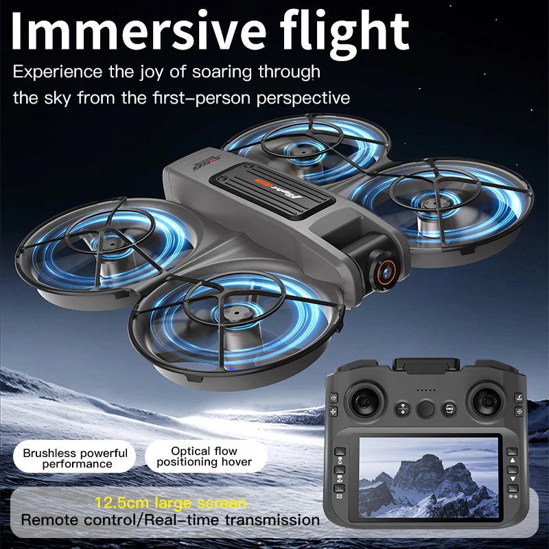 S156 Drone HD Dual-Camera Aerial PhotographyRemote Control with Screen Aircraft Optical Flow Hover Brushless RC Quadcopter Toy