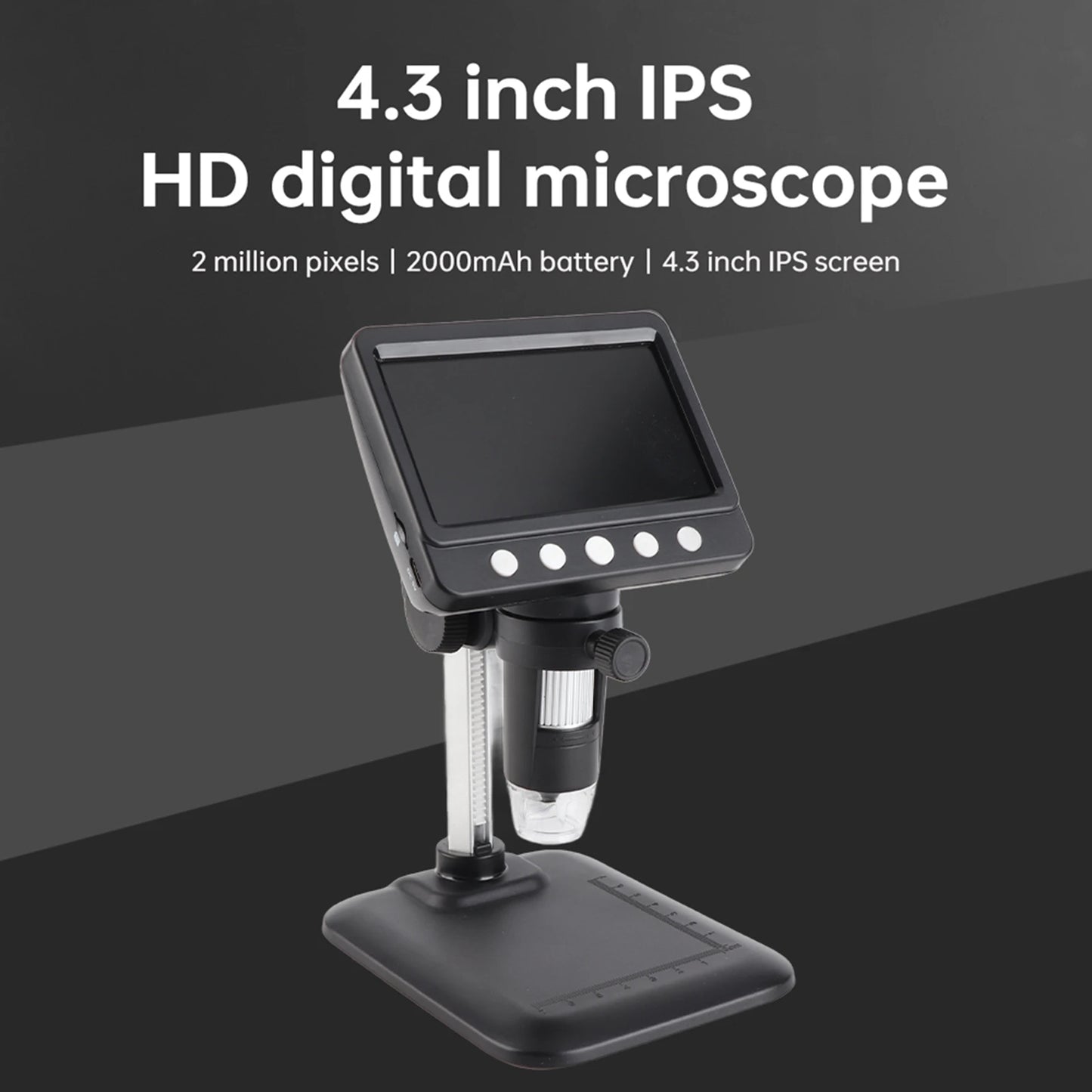 2MP  Microscope Electronic Microscope 1080P Ultra HD 4.3in Display 2MP Children Microscope Magnifier for   7 8 10 11