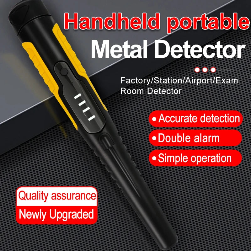 IP68 Waterproof Metal Detector | Sound + Vibration Dual Alarm | High Sensitivity Adjustable | Portable Security Wand (0-60mm)