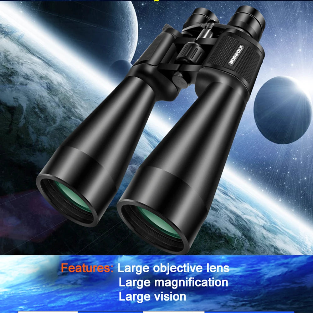 BORWOLF Large Objective lens 20-60X70 Binoculars FMC Optical High Power Hunting Birdwatching Telescope Fo rMoon Watching