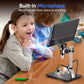 RIEVBCAU 10.1'' HDMI Digital Microscope 2000X Coin Microscope with 10 LEDs 20MP Soldering Microscope for Electronics,PCB, Repair