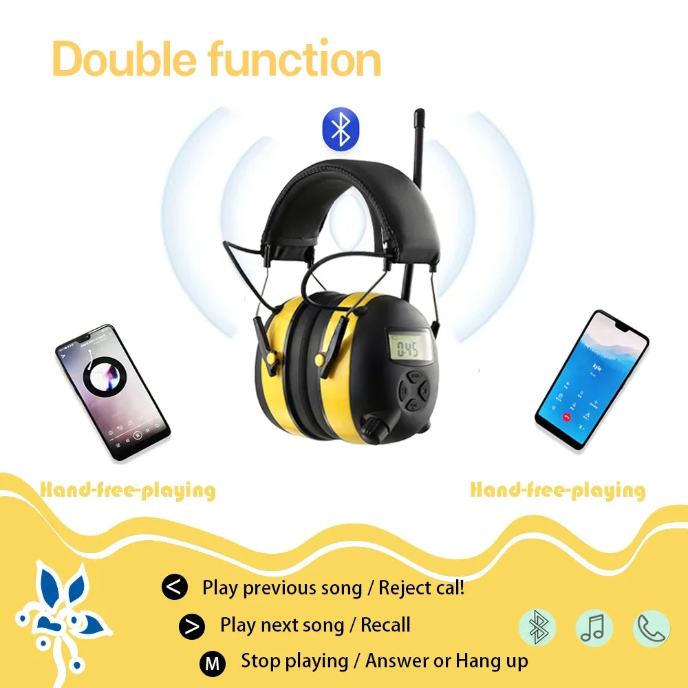 Am/Fm Radio Hearing Protector Noise Reduction Safety EarMuff 30db Noise Cancelling Ear Protection for Working,Shooting