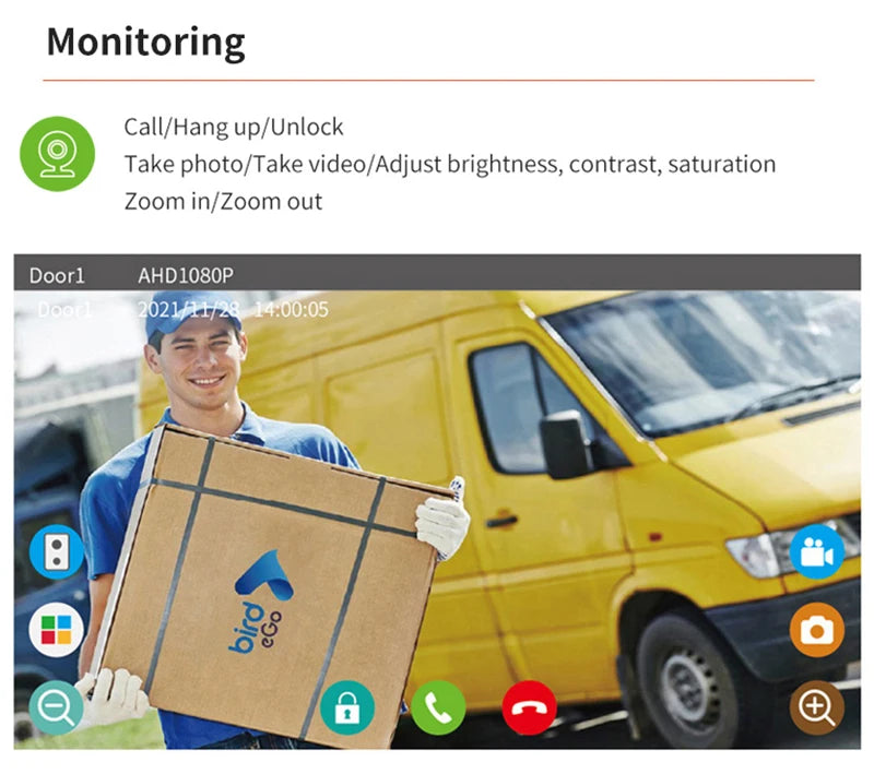 7 Inch Tuya Video Doorbell WiFi Outdoor Door Bell Waterproof IP65 Intercom Smart Home  Door Phone Camera