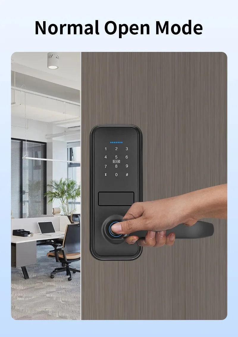 Tuya TTlock Smart Door Lock Fingerprint Door Lock Password Fingerprint IC Card Key APP Remote Unlock Eletronico Digital 도어락