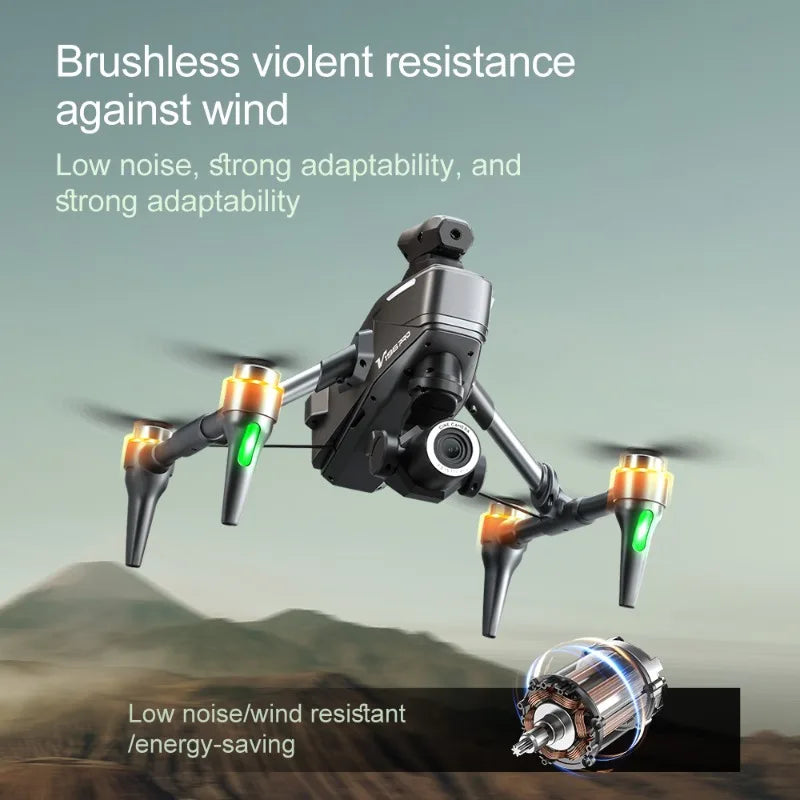 2025 V196 Automatic Obstacle Avoidance Drone 8K HD Camera Aerial Photography WIFI Optical Localization Brushless Drone Gift toys