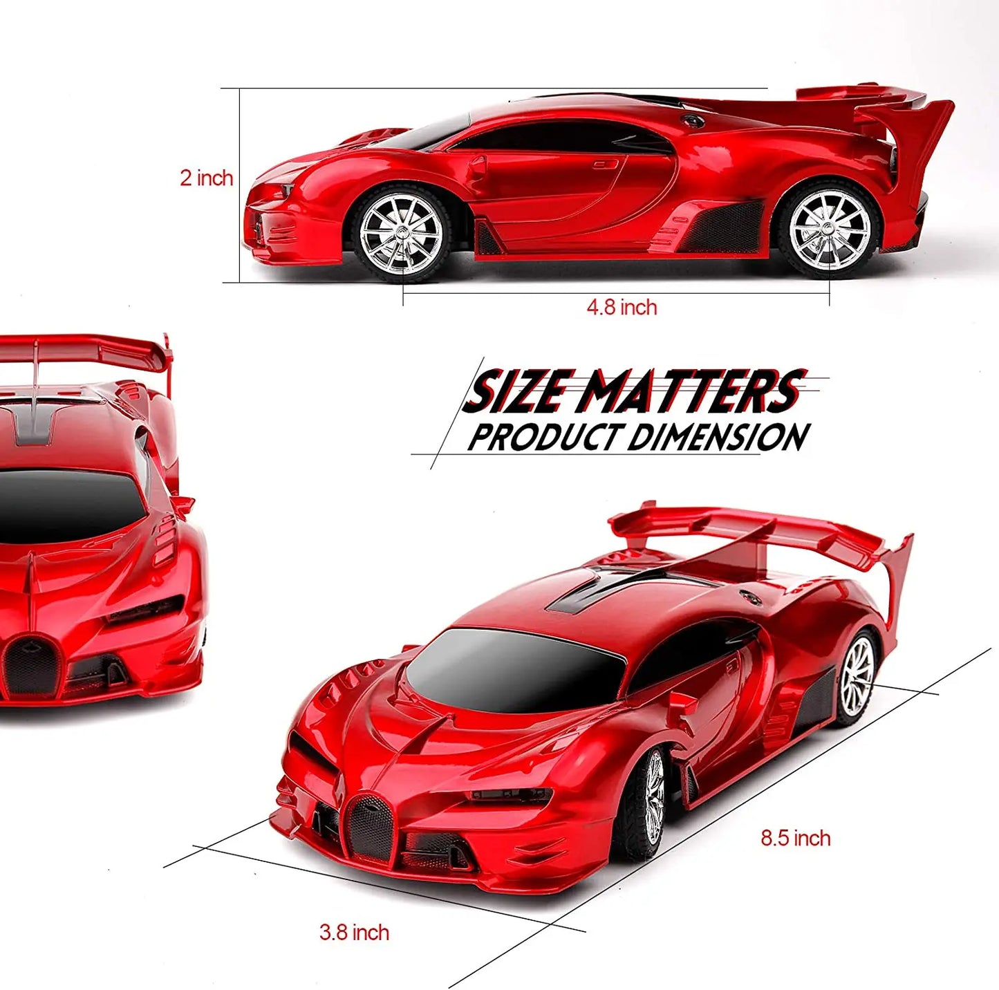 1:18 RC Car With Led Light 2.4G Radio Remote Control Cars Sports High-speed Drift Car Boys Toys For Childrens Birthday Gift