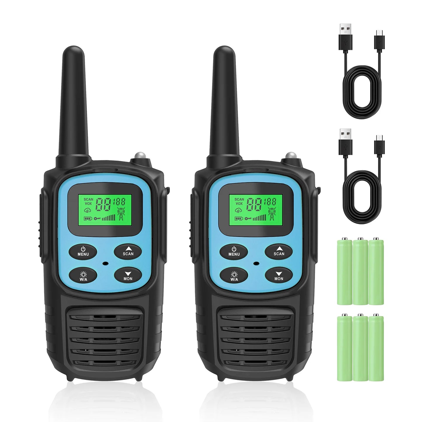 2PCS Mini Walkie Talkie Portable Two-Way Radio UHF Transceiver Set Walkie-talkies Radio Walkie Talkies for Children and Adults