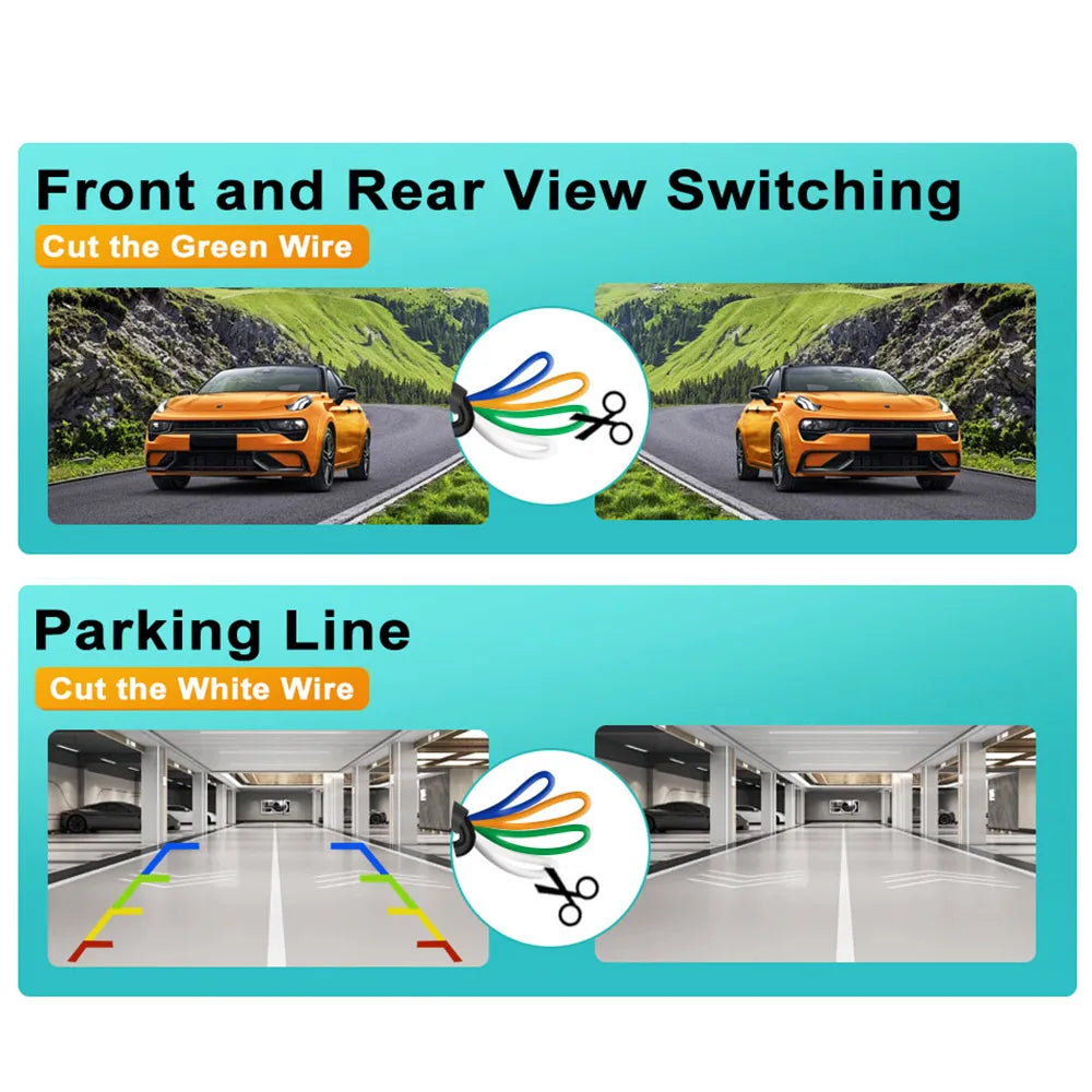 AHD 1080P CVBS Night Vision IP68 Waterproof 170 Degree Fish Eye Lens Backup Rear View Camera For Vehicle Monitor Android