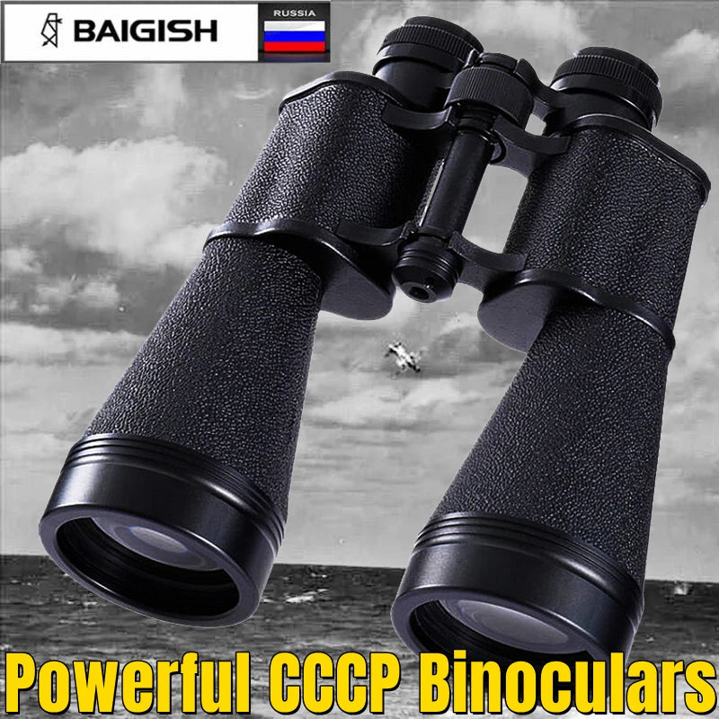 Professional Binoculars Baigish 8x30 10x40 10x50 12x4515x60 20x50 8-24x40 Powerful Military Telescope Long Range Monocular BAK4
