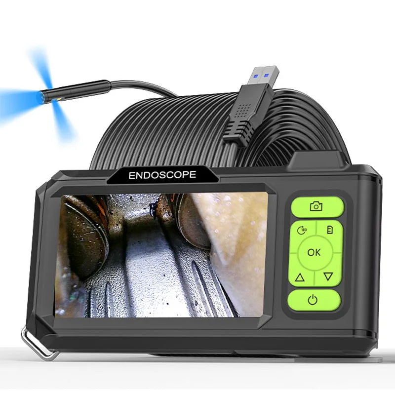 Industrial Endoscope 4.3'' IPS Screen Autofocus Camera HD1080P Single Dual Triple Lens USB Probe Car Inspection Borescope LEDs