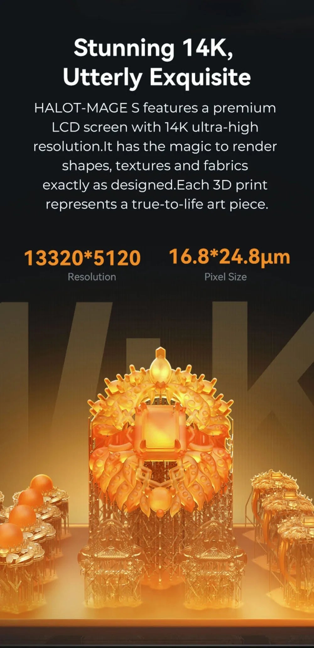 CREALITY Original HALOT-MAGE S Resin 3D Printer 14K 13320*5120px Mono LCD 10.1" Printing 150mm/H Hyper-Speed 4.3" Touch Screen