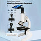 Monocular Optical Microscope 64X-2400X Microscope School Science Experimental Biology Microscope Digital Microscope for Children