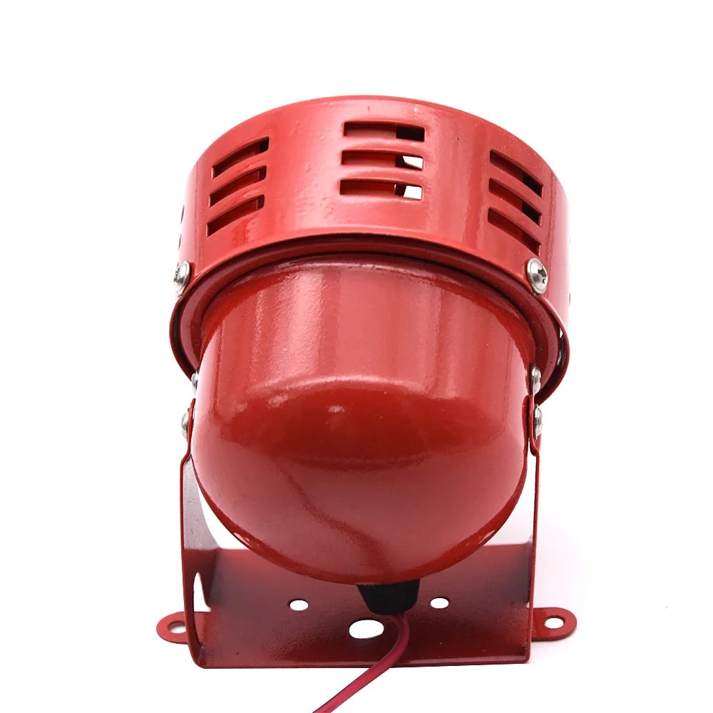 Red Air Raid Siren Horn Alarm 110dB Driven Air Raid Siren Horn Alarm Loud Air Horn for Car Boat Truck Motorcycle Speaker 12 Volt